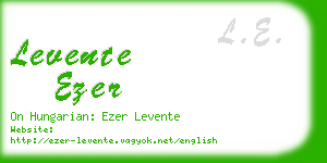 levente ezer business card